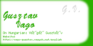 gusztav vago business card